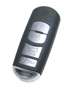 Alternative view of 2013-2019 Mazda CX-5 4-Button Smart Key Fob Remote (FCC: WAZSKE13D01, P/N: TKY2-67-5DY)