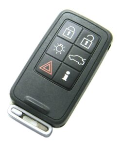 Alternative view of 2008-2014 Volvo V70 6-Button Smart Key Fob Remote (FCC: KR55WK49266, P/N: 30659495, 30659617, 31419134, 31266633, 30669839, 8676874)